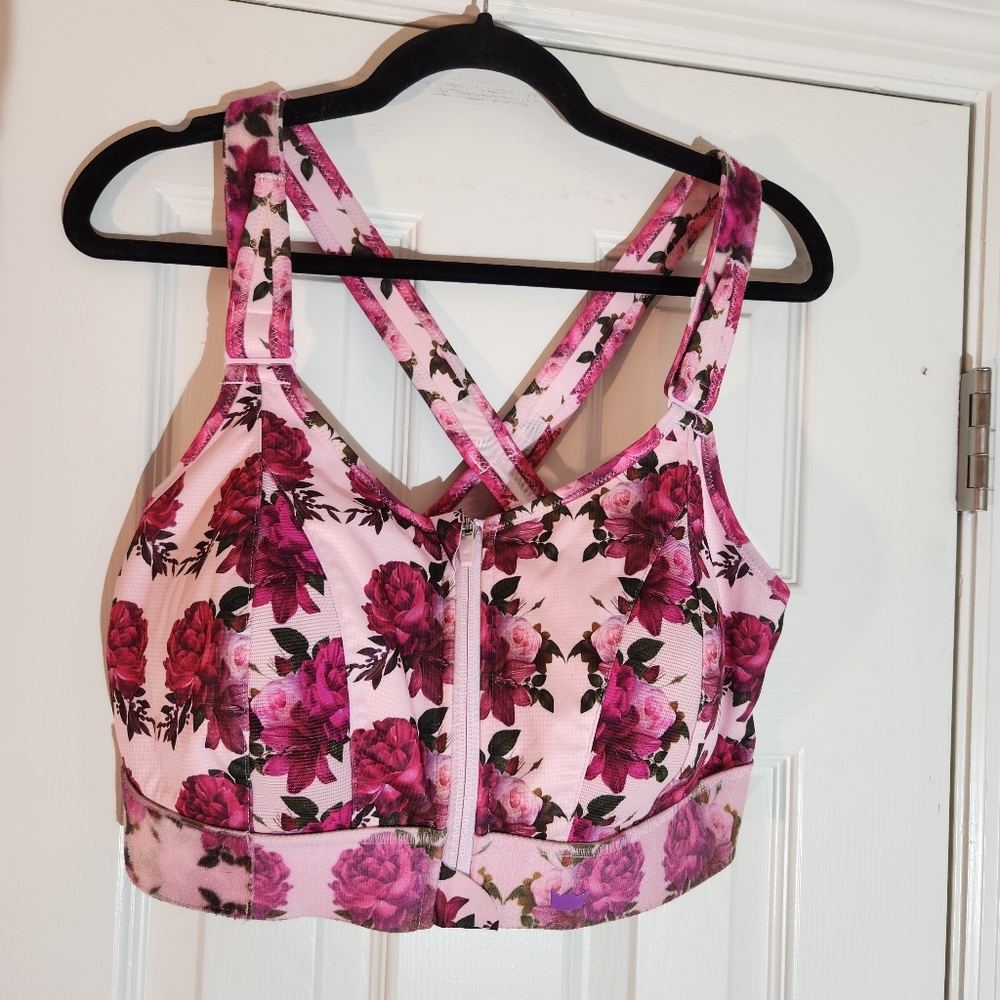 SHEFIT 3Luxe High Impact Floral Pink Women's Sports Bra L Or XL - Picture 12 of 16